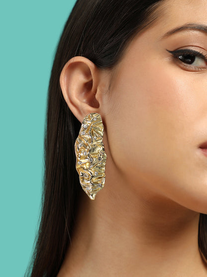 The Foglia Drop Earrings - California Gold-SOHIER6229