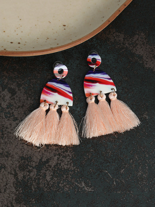 The Jamaican Drop Earrings - Peach Orange-SOHIER6255