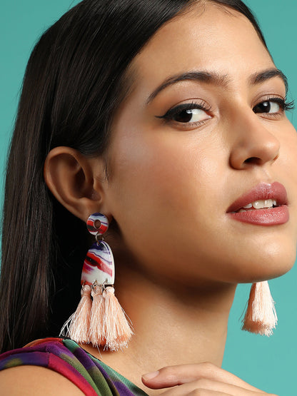 The Jamaican Drop Earrings - Peach Orange-SOHIER6255