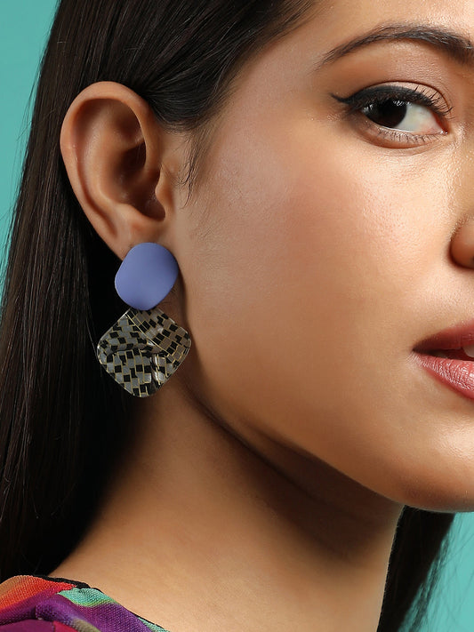 The Mosiac Drop Earrings - Multicolour-SOHIER6260