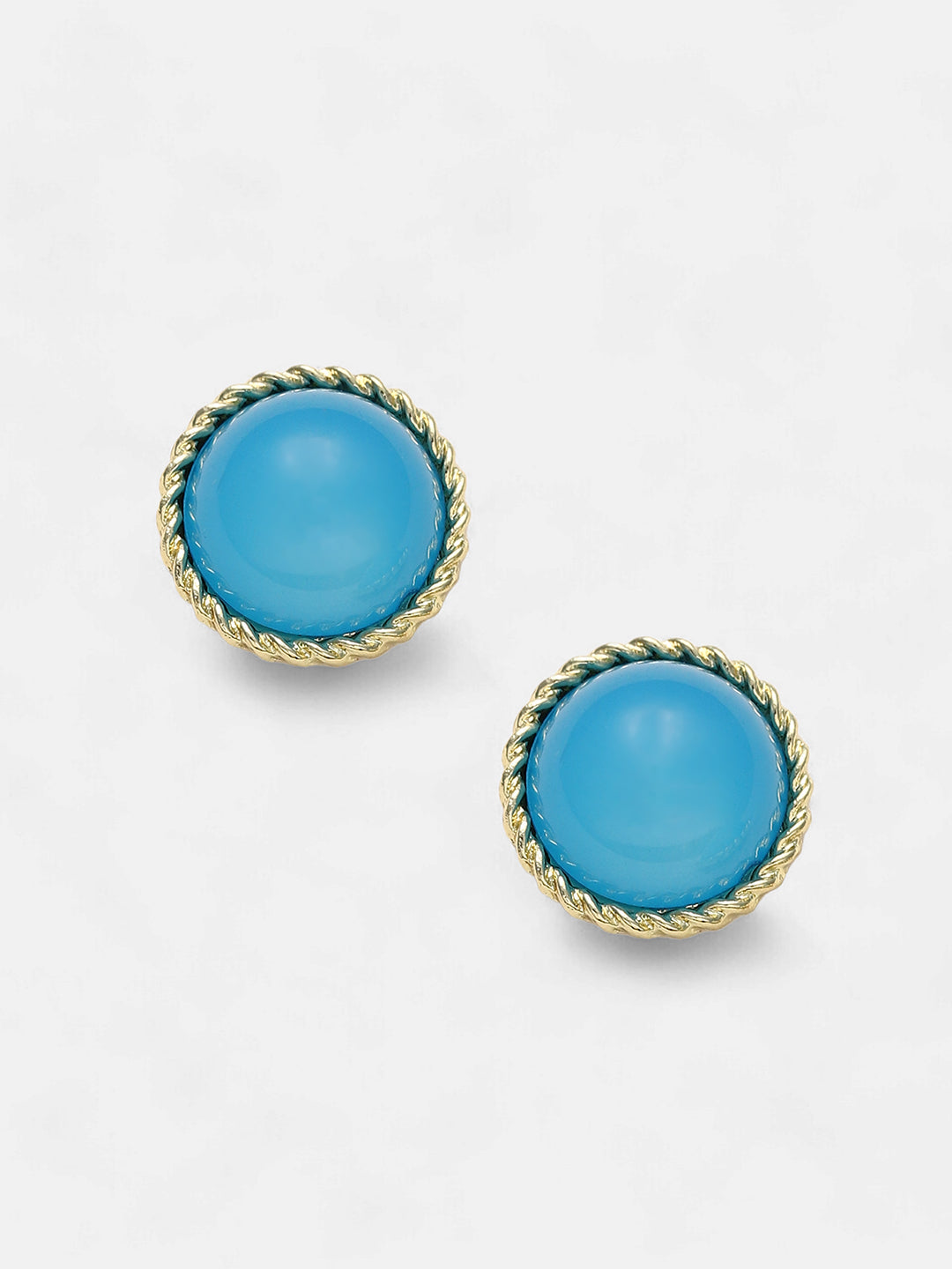 The Santorini Stud Earrings - Azure Blue-SOHIER6261