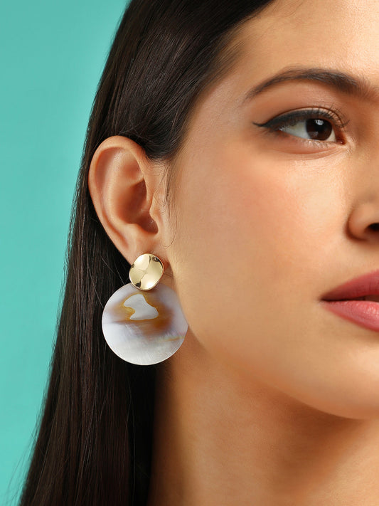 The Moonstruck Drop Earrings - Ivory White-SOHIER6270
