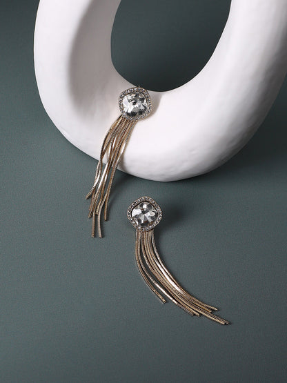 Women's The Curtain Drop Earrings - California Gold