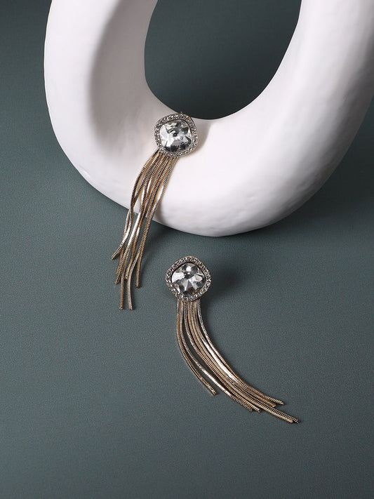 Women's The Curtain Drop Earrings - California Gold