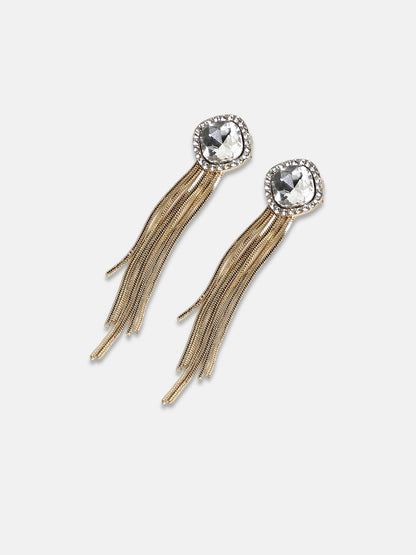 Women's The Curtain Drop Earrings - California Gold