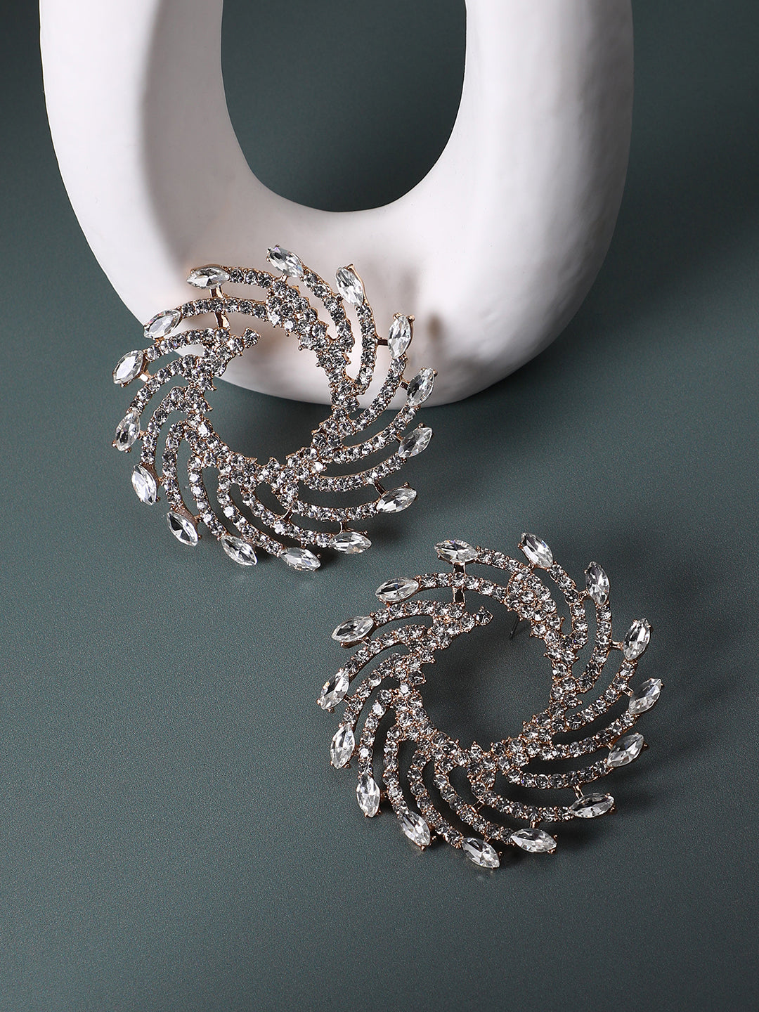 Gold-Plated Alloy Drop Earrings