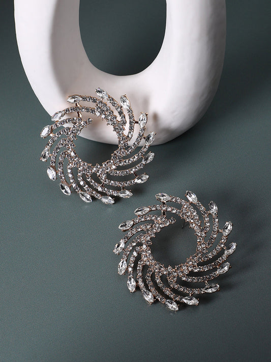 Gold-Plated Alloy Drop Earrings
