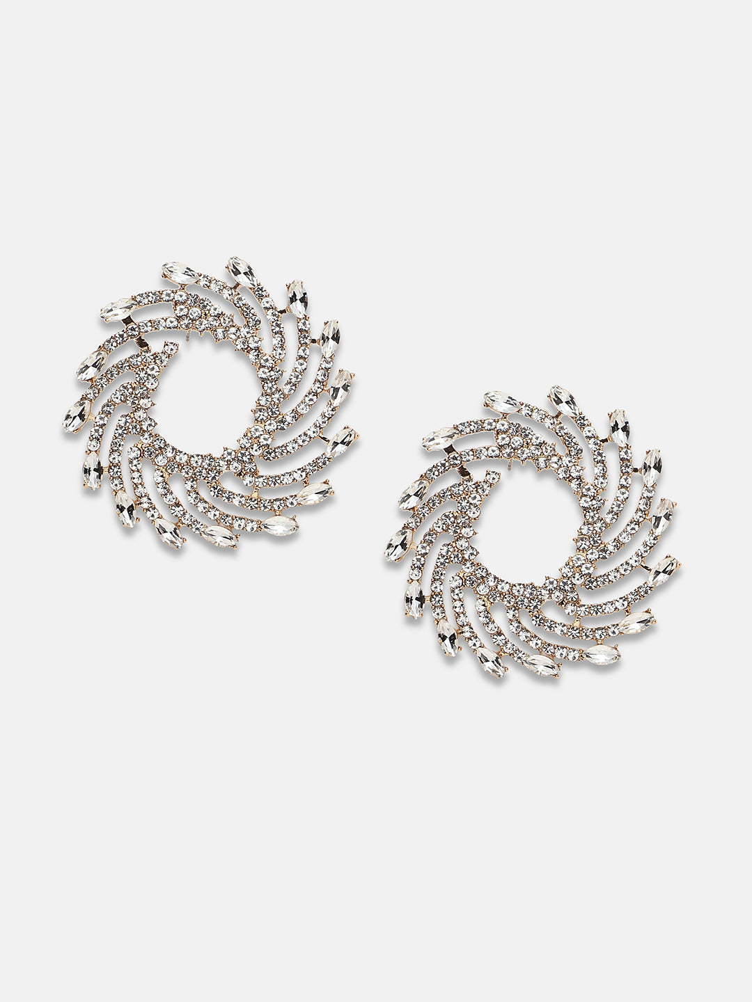 Gold-Plated Alloy Drop Earrings