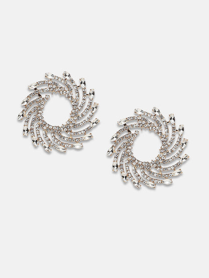Gold-Plated Alloy Drop Earrings