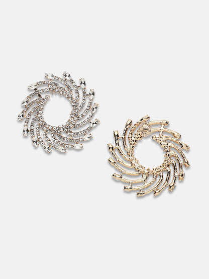 Gold-Plated Alloy Drop Earrings