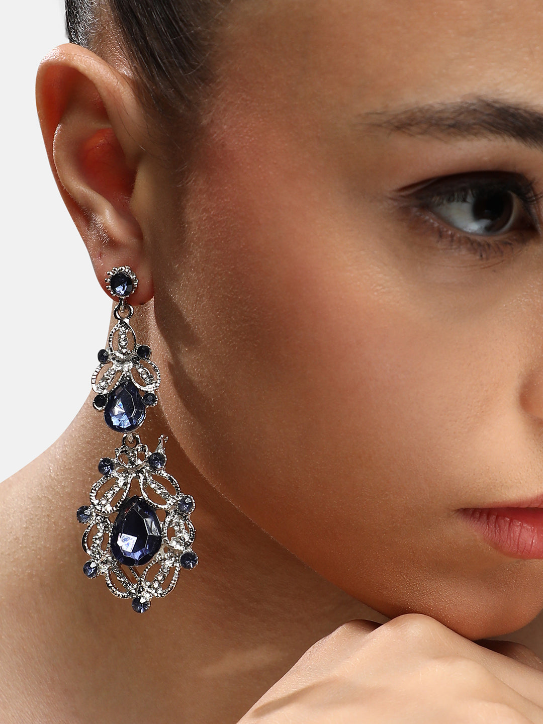 Silver Plated Drop Earrings