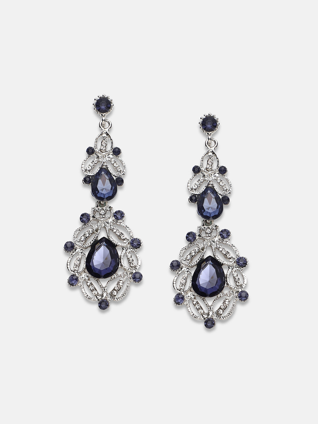 Silver Plated Drop Earrings