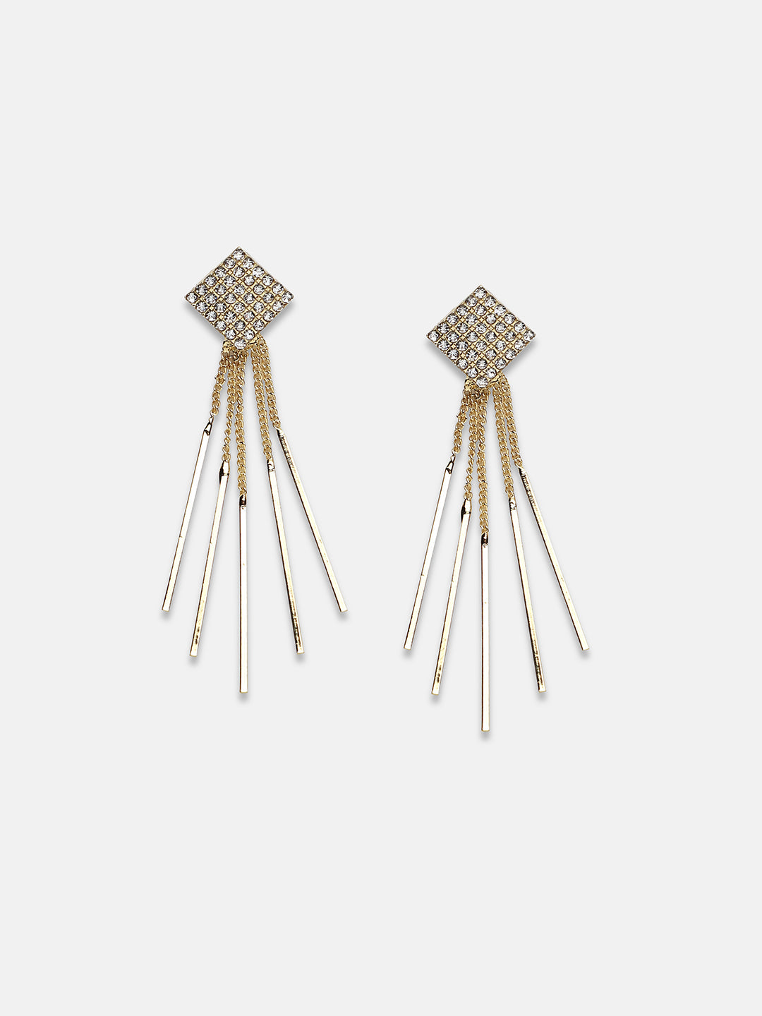 Gold-Plated Alloy Drop Earrings