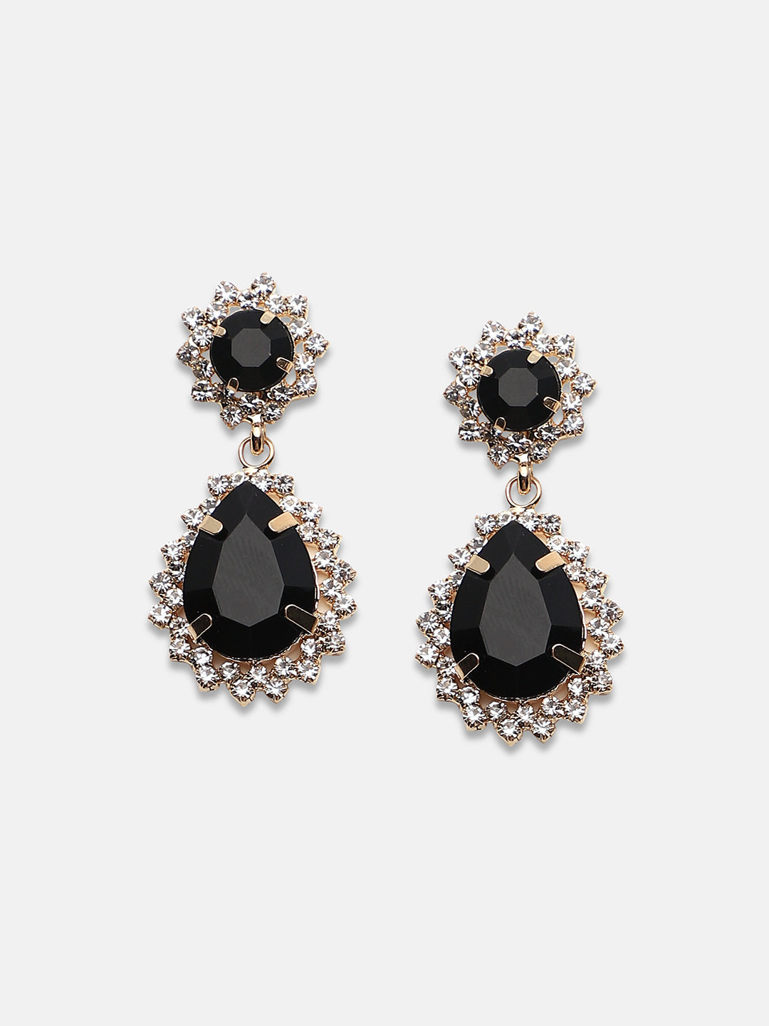 Gold-Plated Alloy Drop Earrings