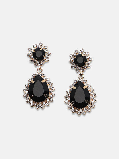 Gold-Plated Alloy Drop Earrings