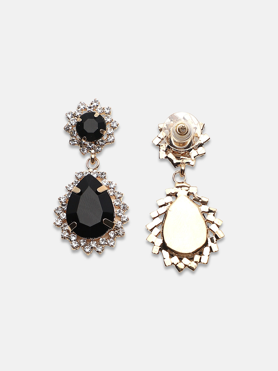 Gold-Plated Alloy Drop Earrings