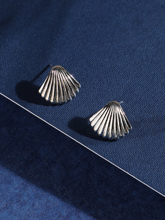 Silver-Plated Alloy Earrings