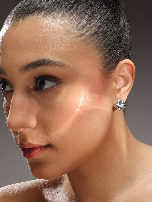 Silver-Plated Alloy Earrings