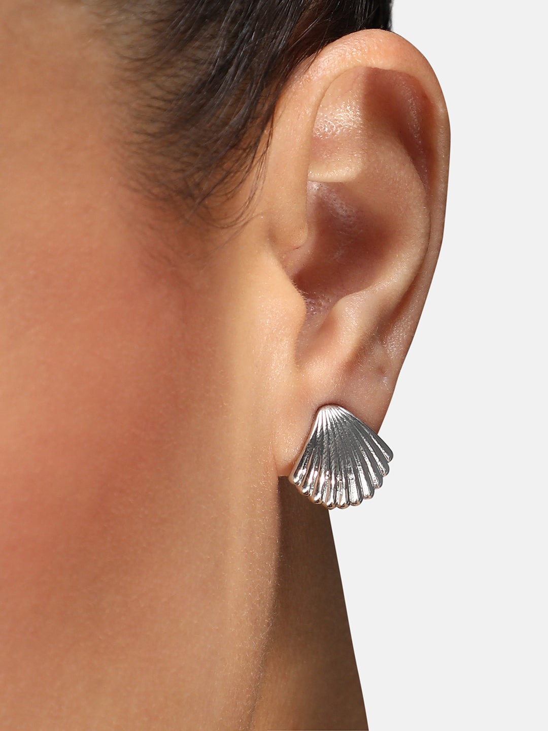 Silver-Plated Alloy Earrings