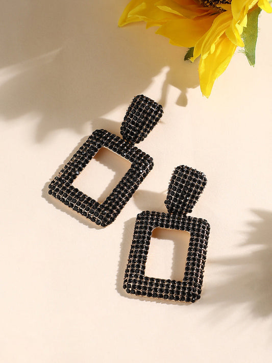 Gold-Plated Alloy Drop Earrings