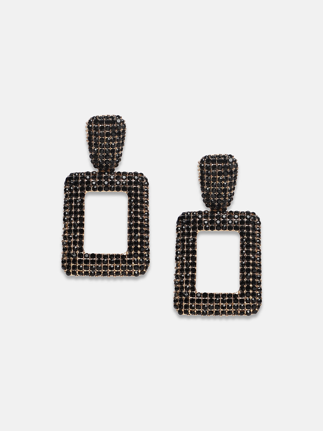 Gold-Plated Alloy Drop Earrings