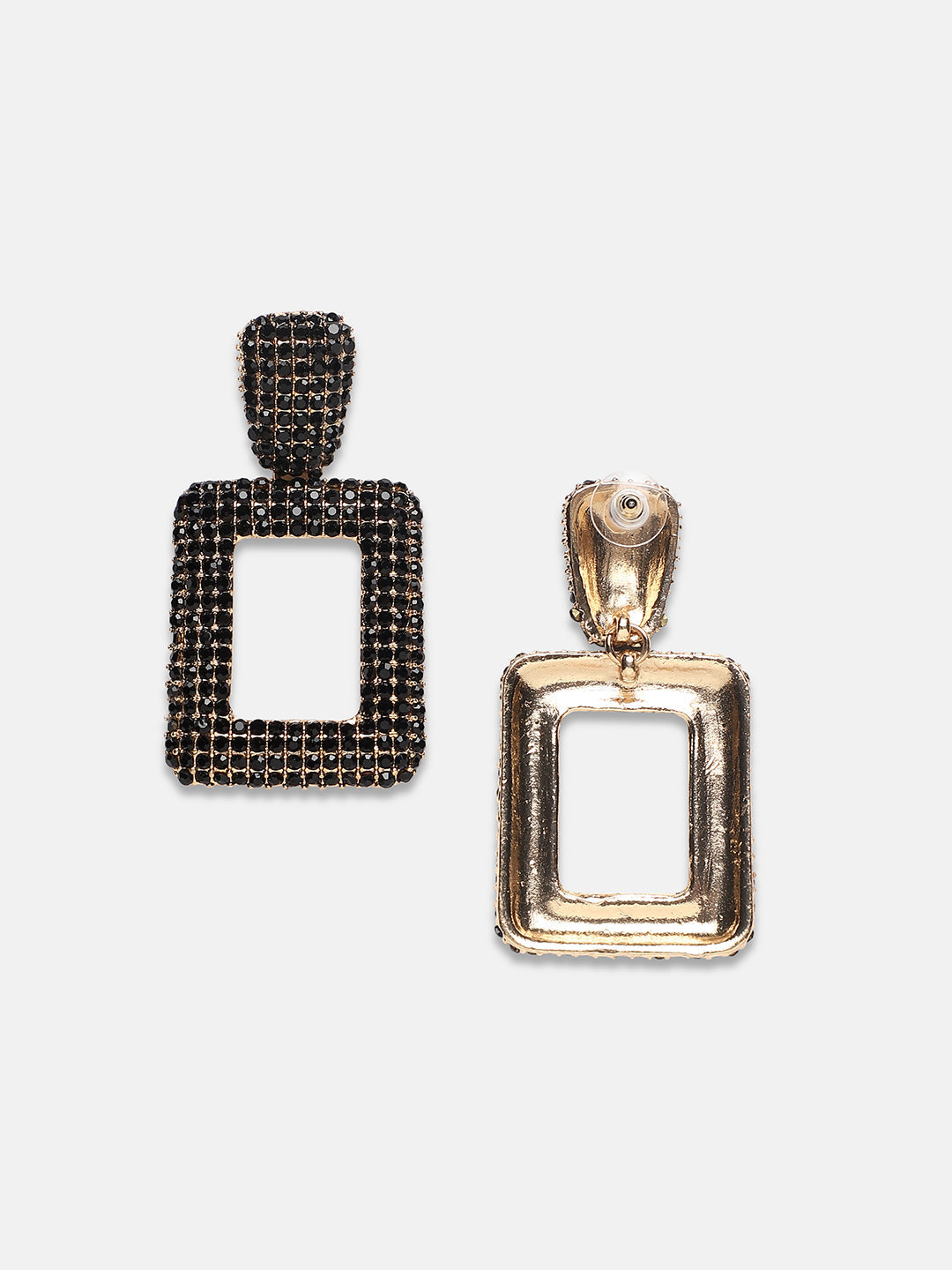 Gold-Plated Alloy Drop Earrings