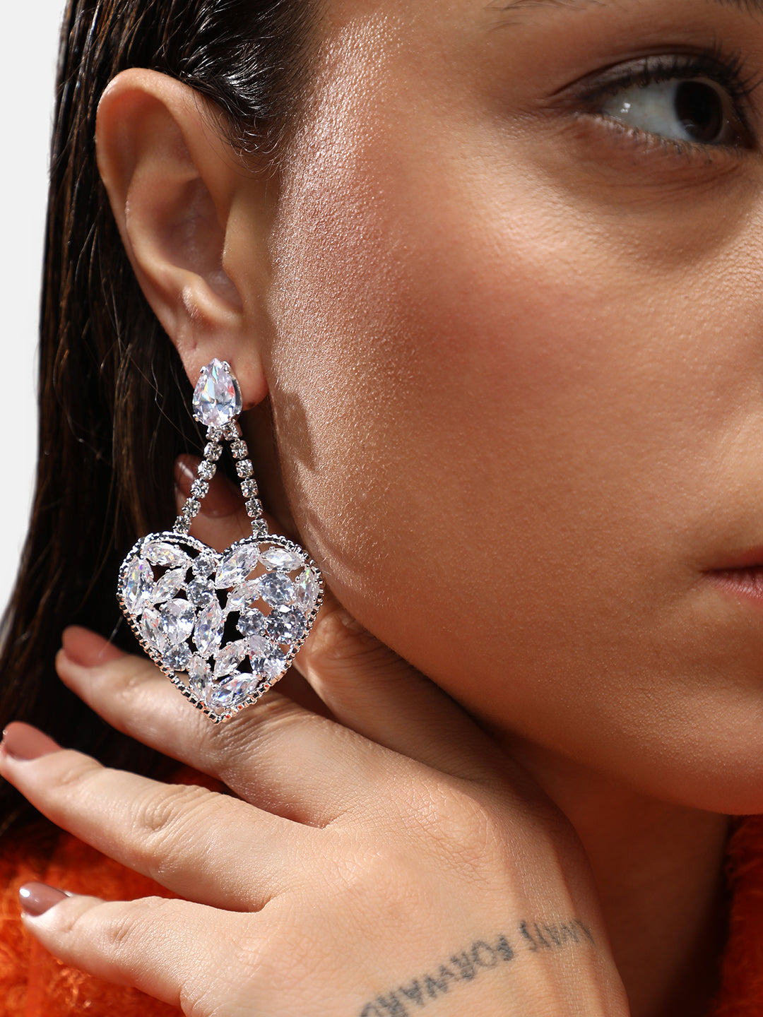 Silver Plated Drop Earrings