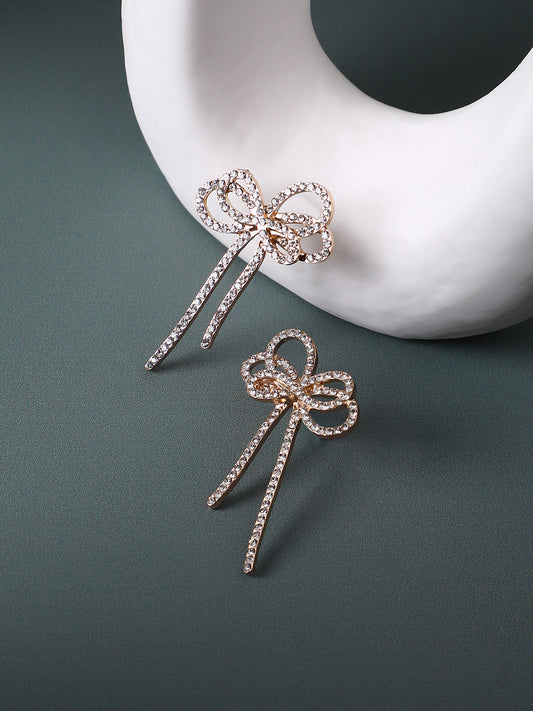 Gold-Plated Alloy Drop Earrings