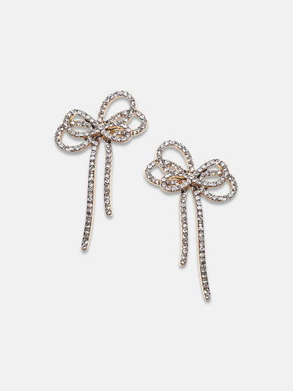 Gold-Plated Alloy Drop Earrings