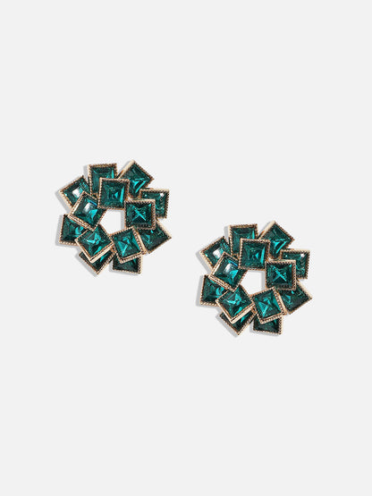 Gold-Plated Contemporary Studs Earrings