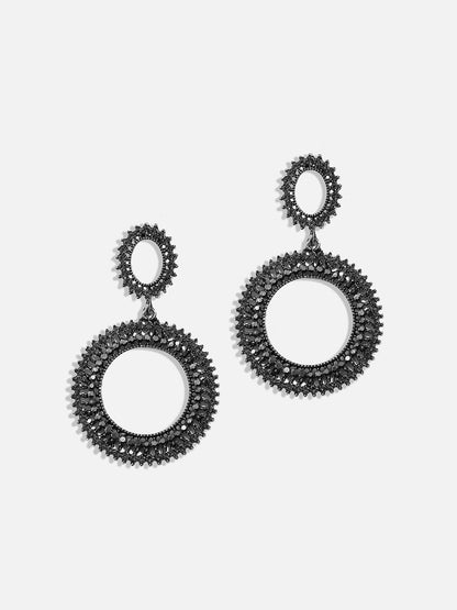 Silver-Plated Contemporary Drop Earrings