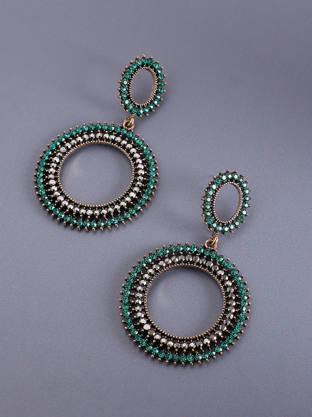 Silver-Plated Contemporary Drop Earrings