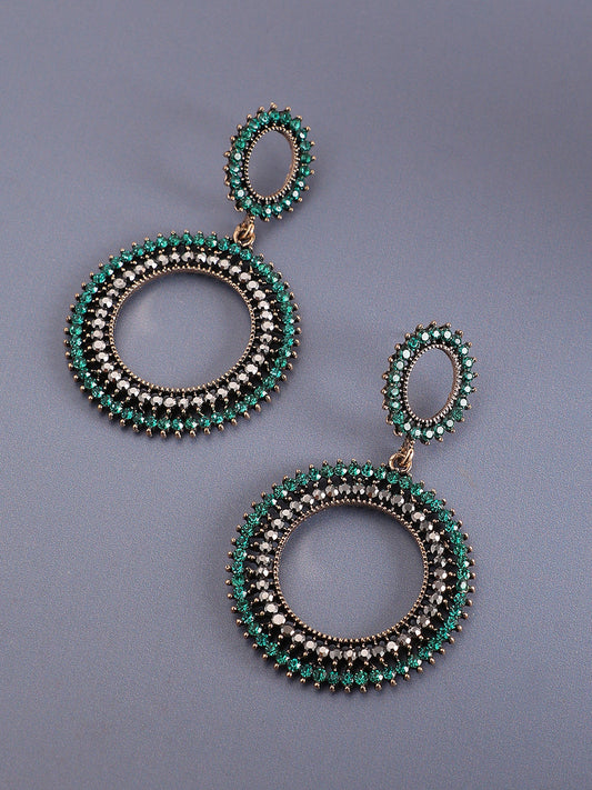 Silver-Plated Contemporary Drop Earrings
