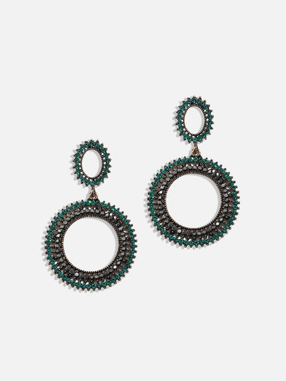 Silver-Plated Contemporary Drop Earrings