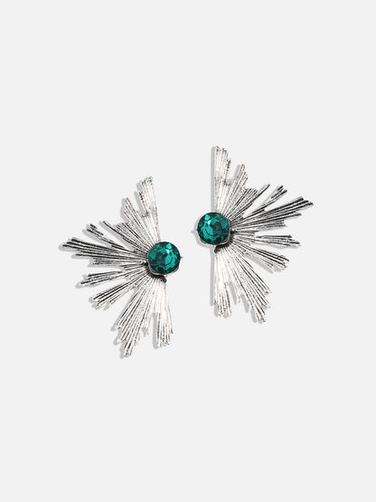 Silver-Plated Oxidised Stud Earrings