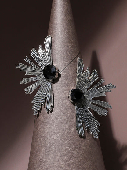 Silver-Plated Contemporary Studs Earrings