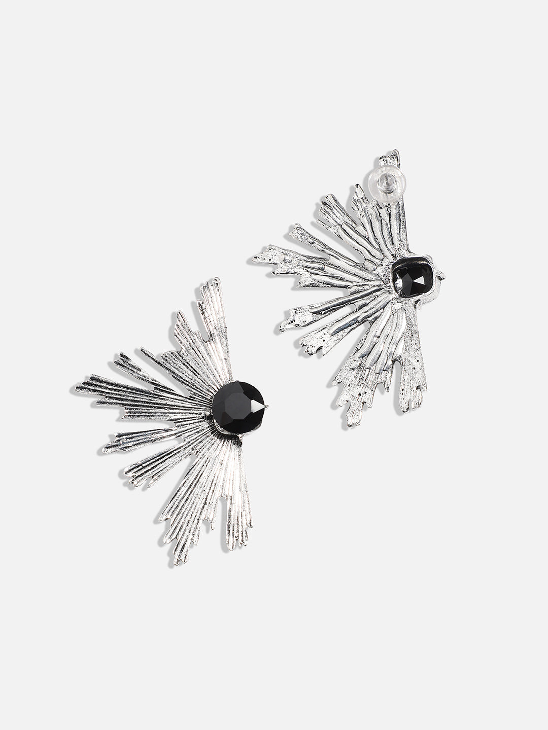 Silver-Plated Contemporary Studs Earrings