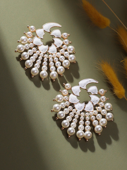 Gold-Plated Contemporary Studs Earrings