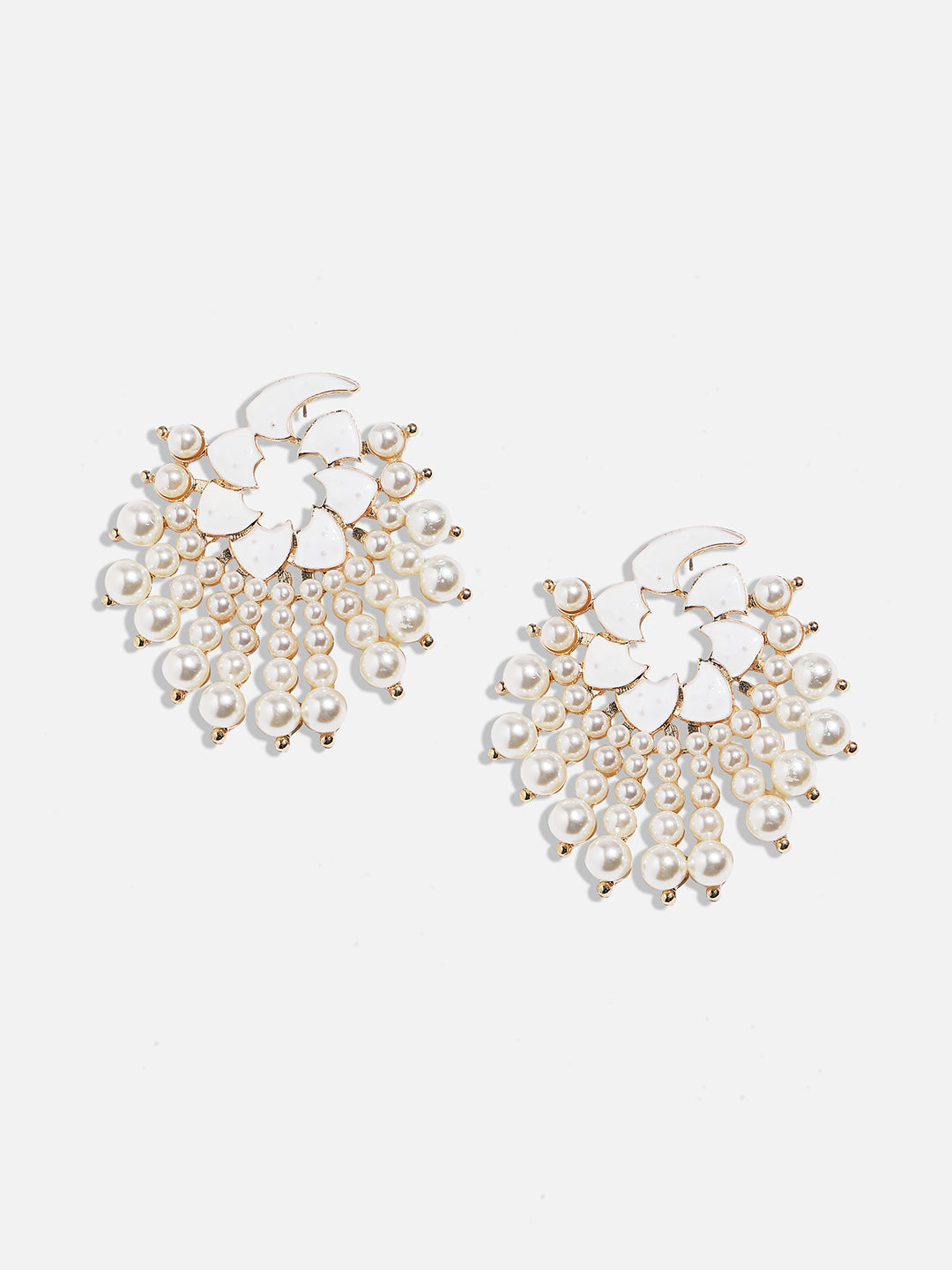 Gold-Plated Contemporary Studs Earrings