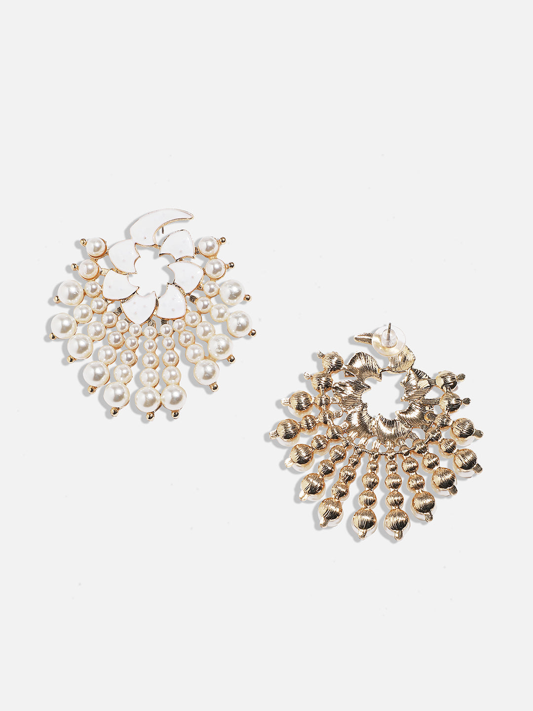 Gold-Plated Contemporary Studs Earrings