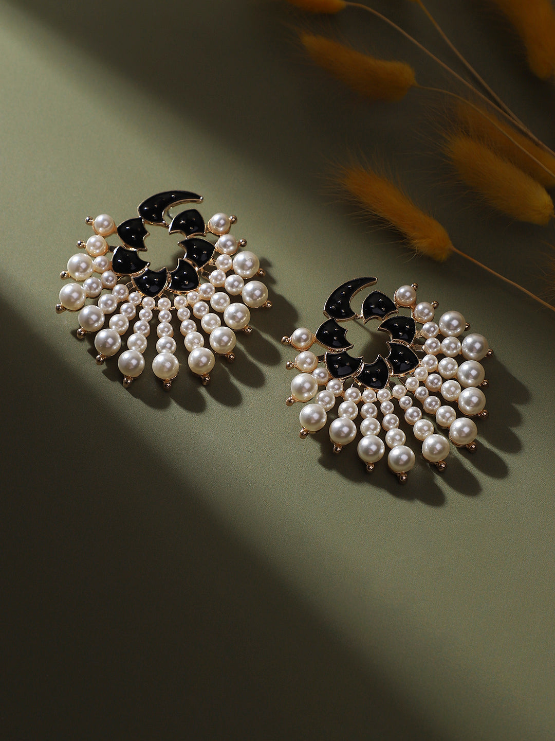 Gold-Plated Contemporary Studs Earrings
