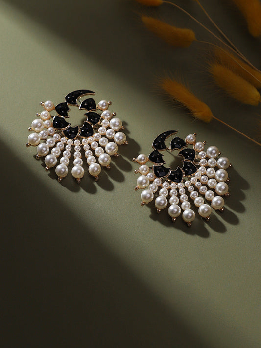 Gold-Plated Contemporary Studs Earrings
