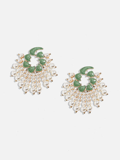 Gold-Plated Circular Shaped Stud Earrings