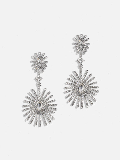 Silver-Plated Drop Earrings