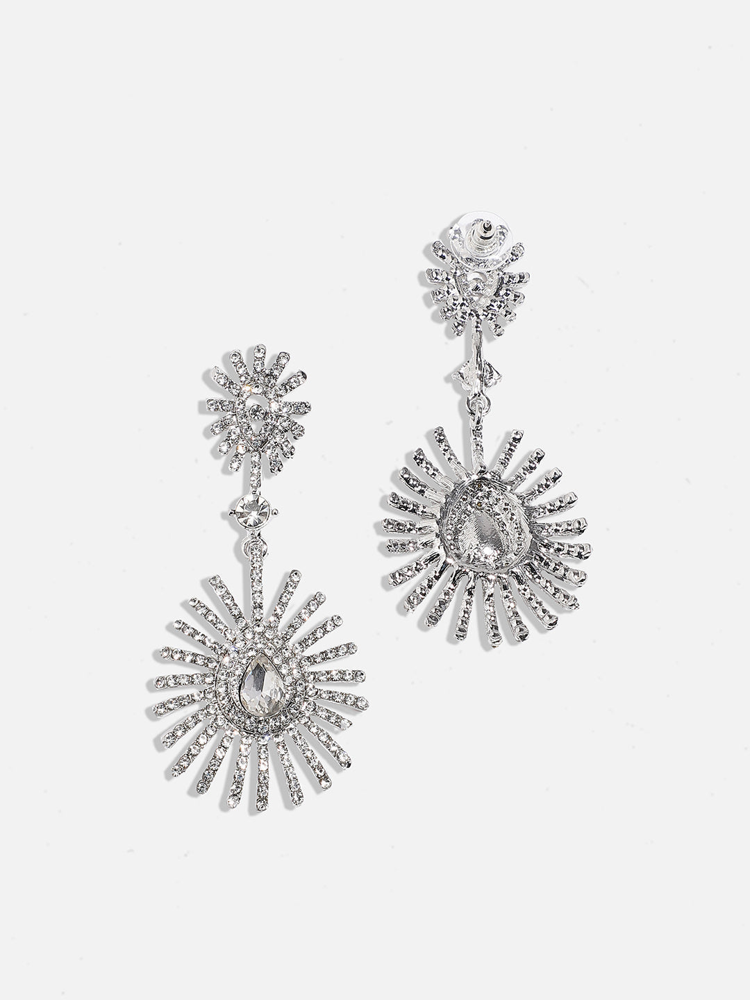 Silver-Plated Drop Earrings