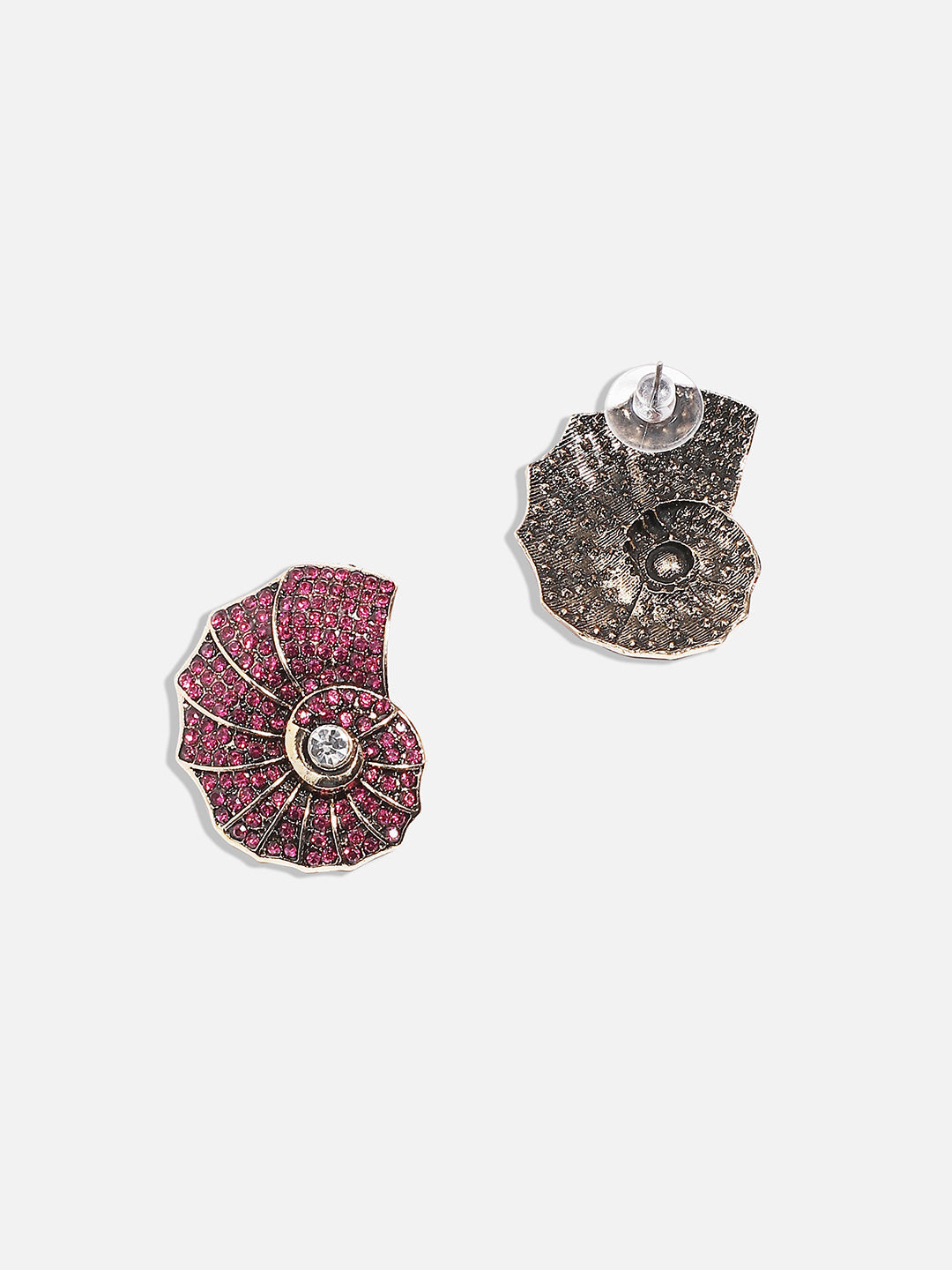 Gold-Plated Spherical Shaped Stud Earrings
