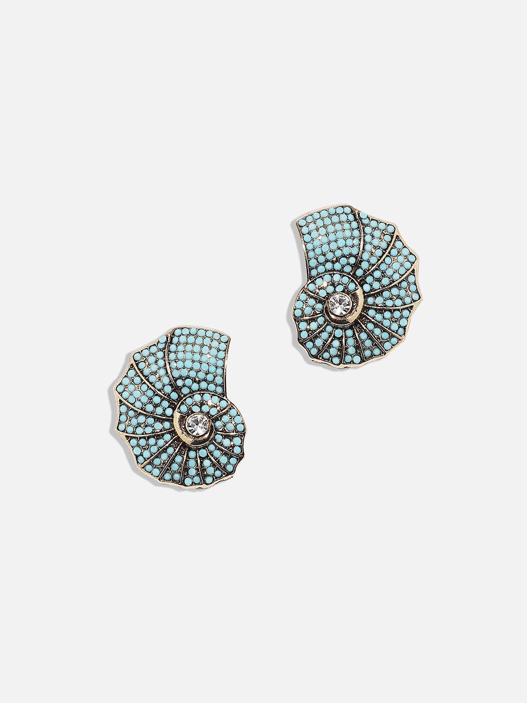 Gold-Plated Contemporary Studs Earrings