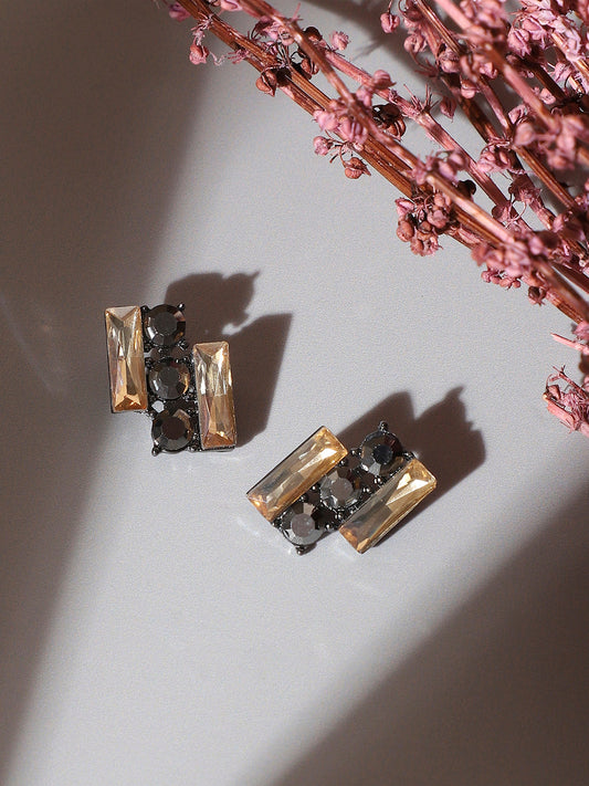 Silver-Plated Contemporary Stud Earrings