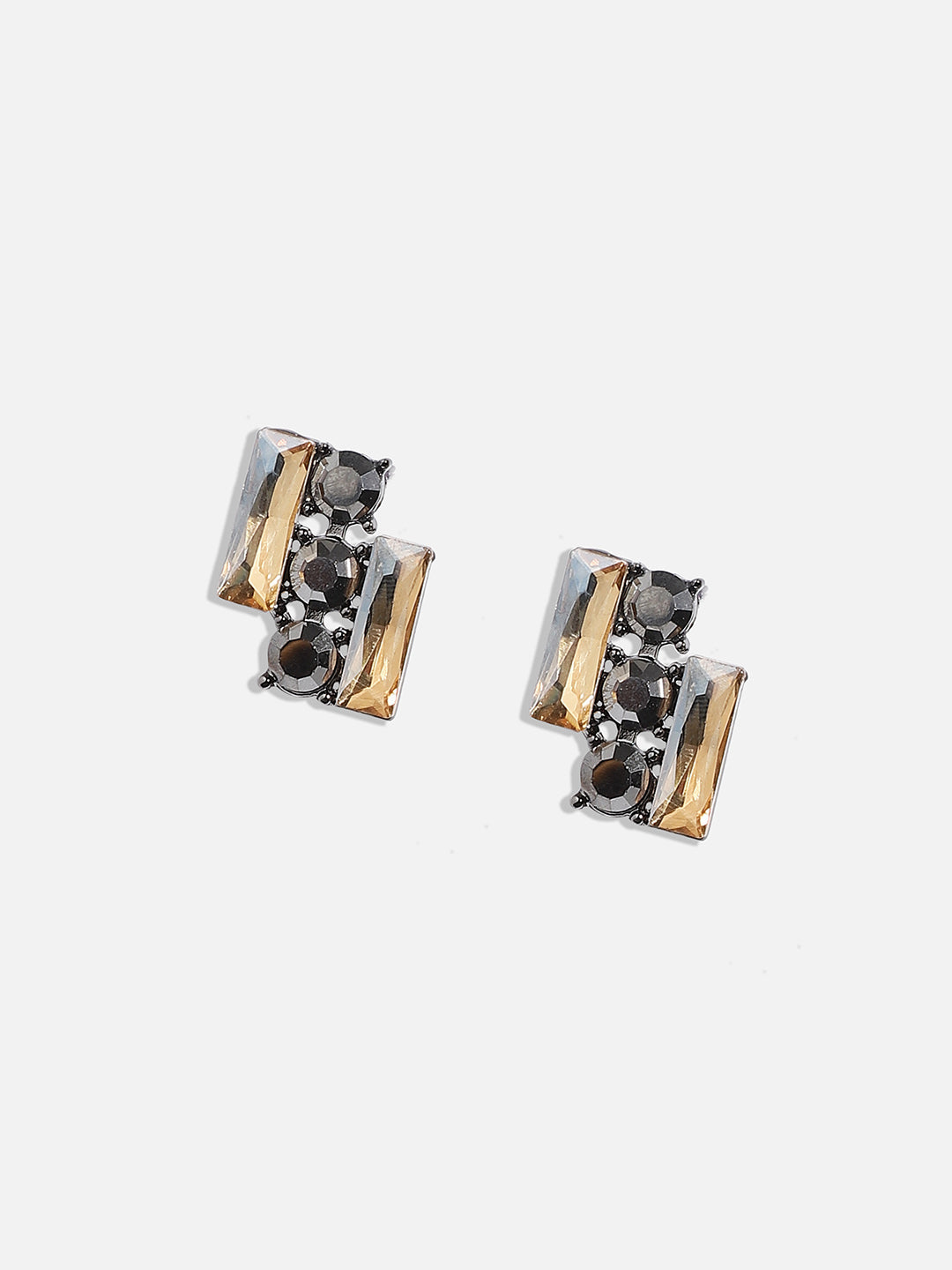 Silver-Plated Contemporary Stud Earrings