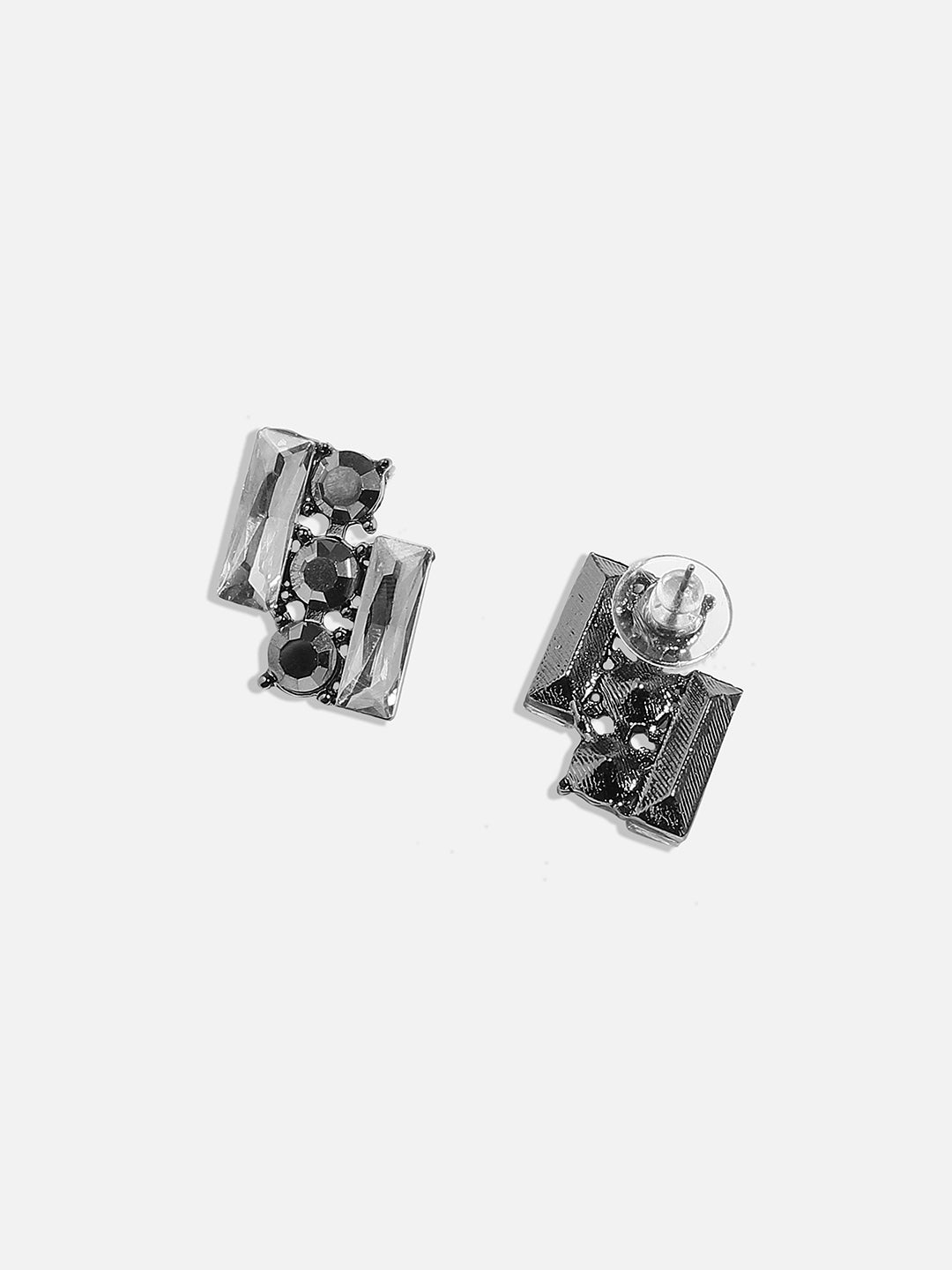 Silver-Plated Contemporary Stud Earrings